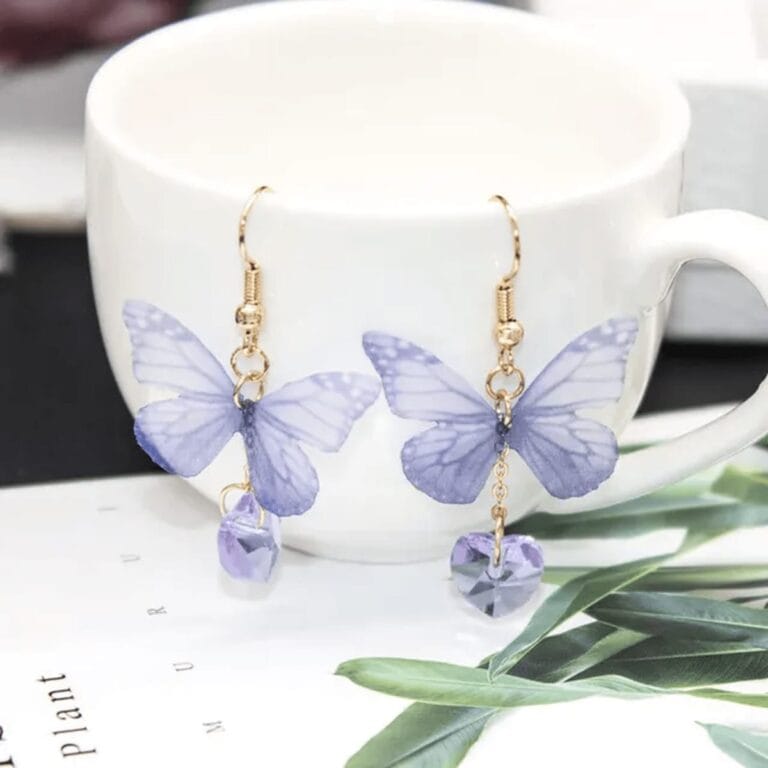 Model 36 Purple Butterfly Soft Korean Earrings_50_2