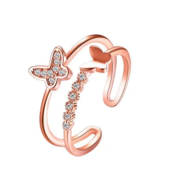 Elegant Butterfly Korean Ring Dainty Adjustable Fashion Jewelry |Ring for Women and Girls